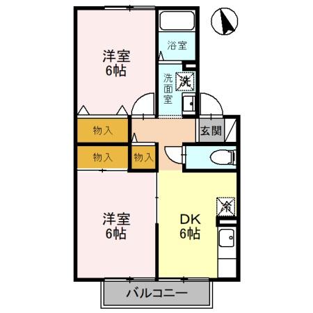セジュールラムタラ Aの間取り