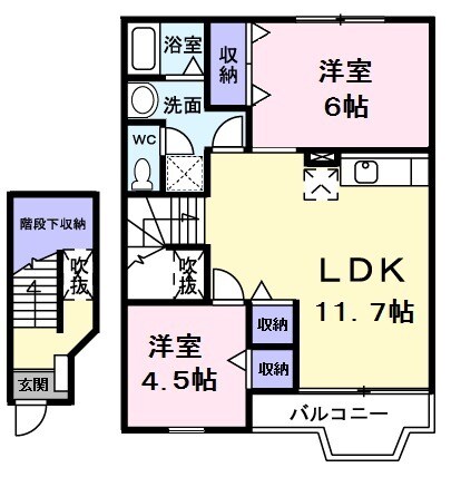 リバーNハイツの間取り