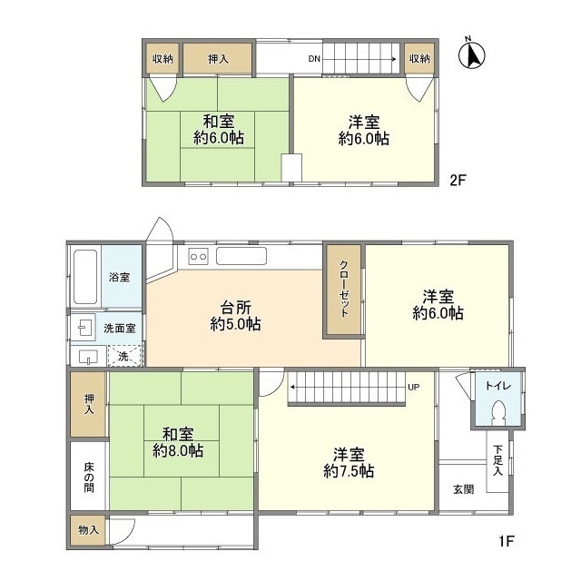 桂台西1丁目貸家の間取り
