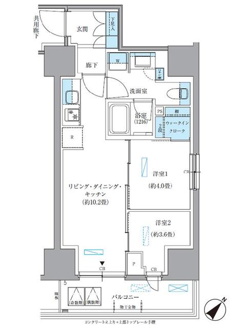 パークアクシス東日本橋・604号室の間取り