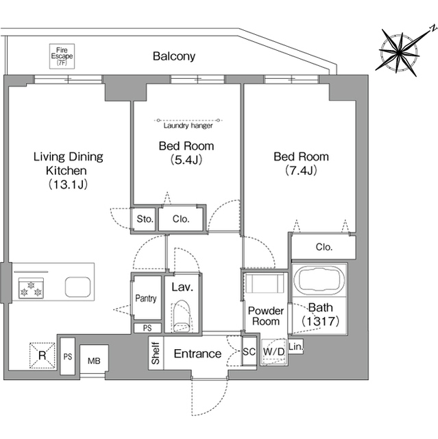 HF押上レジデンスの間取り