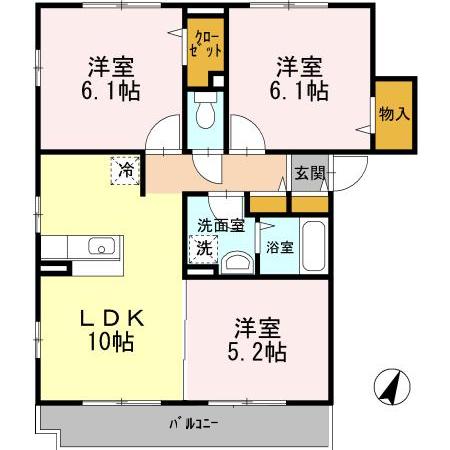 アンティーム A棟の間取り