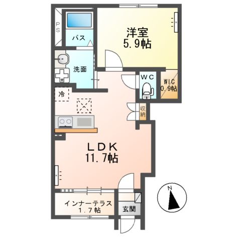 ラヴィアンローズ(LaVieenRose)の間取り