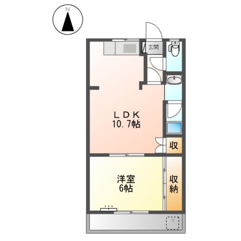 エポックハイムけんせいCの間取り