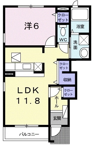 アンジュエールCの間取り