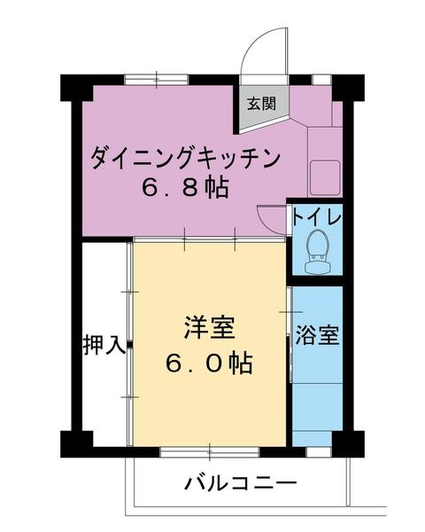 ビレッジハウス長草2号棟の間取り