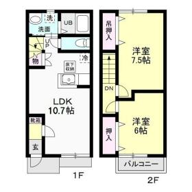 アンソレイユ Bの間取り