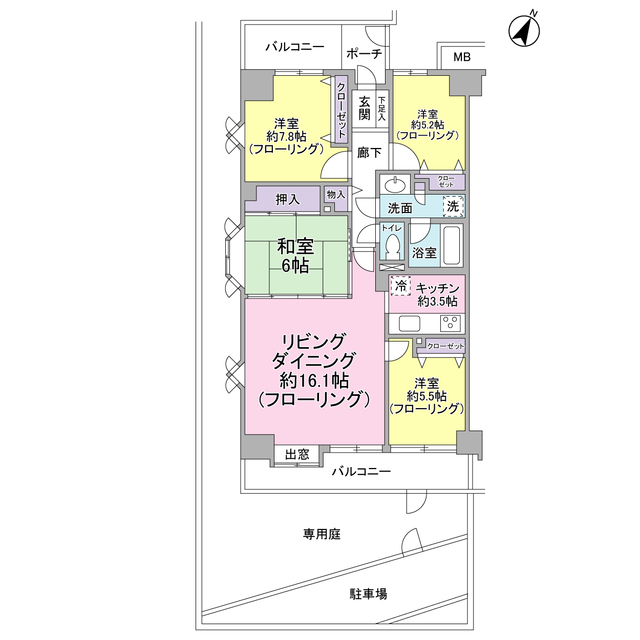 コスモ上福岡センターヒルズの間取り