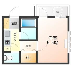 白糸台の完工年月(1991年3月)築の賃貸マンションの間取り