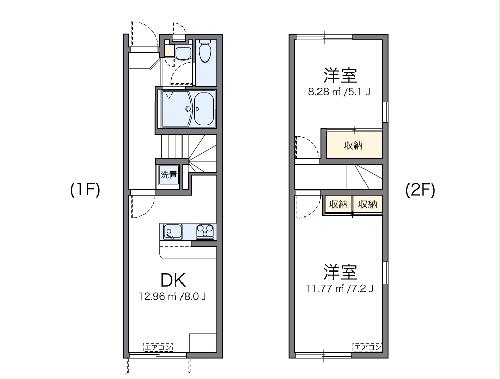 レオパレスＫａｎａｙａ・101号室の間取り