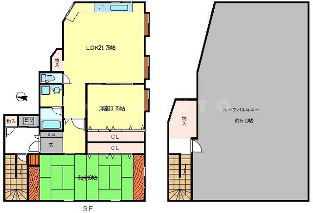 桃山台オーナールームの間取り