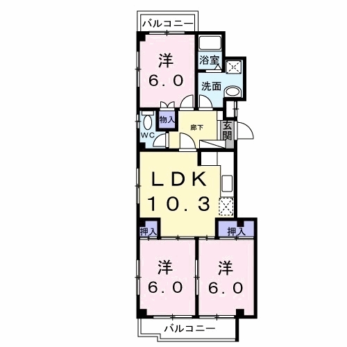 サンハイツ坂末の間取り