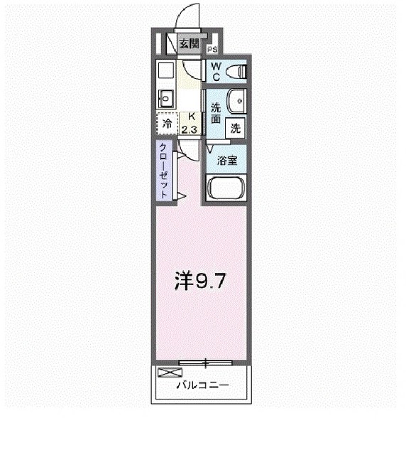 コーポハピネス白砂・03030号室の間取り