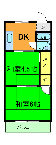 西野ハイツの間取り