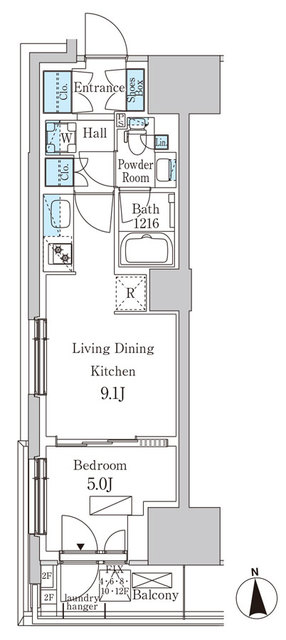パークアクシス品川天王洲アイルの間取り