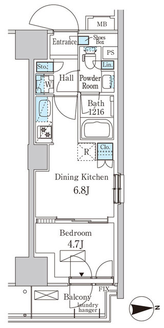 パークアクシス品川天王洲アイルの間取り