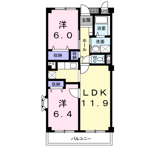 ジュネスBの間取り
