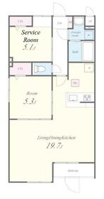 フレール緑地公園アネックスの間取り