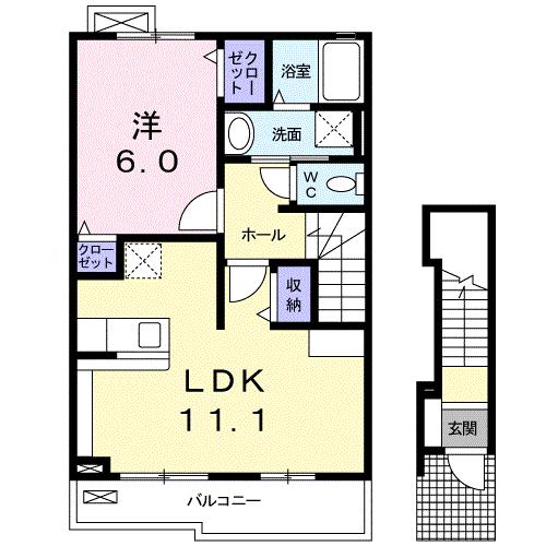 02020号室の間取り