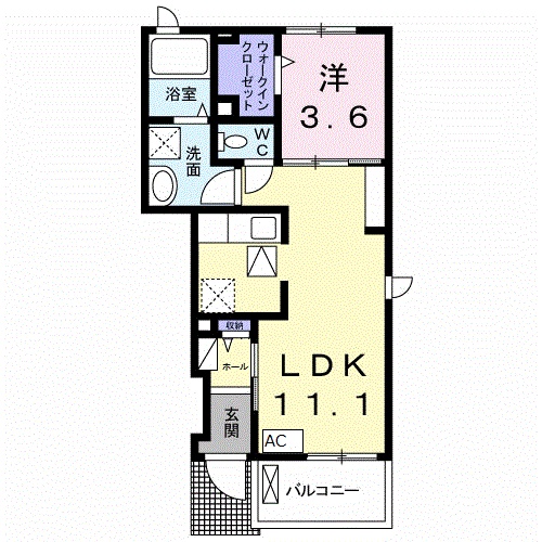 アリスパーク Aの間取り