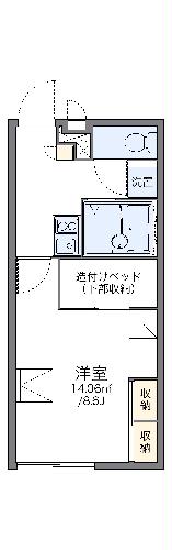 レオパレスクレール黒野の間取り