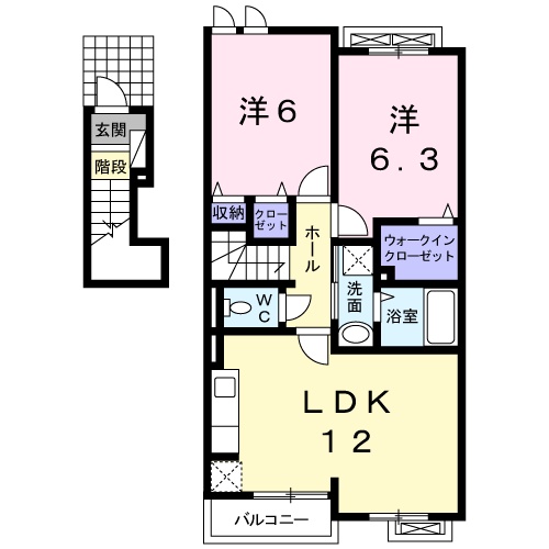 アムールAの間取り