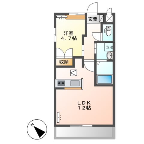 新堀新田の完工年月(2013年1月)築の賃貸アパートの間取り
