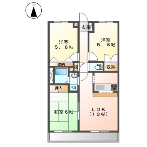 サニーヒル神ノ倉Ⅱの間取り