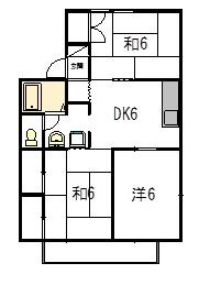 ハピネスブルーBの間取り