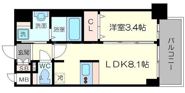 プレサンス新大阪ジェイズの間取り