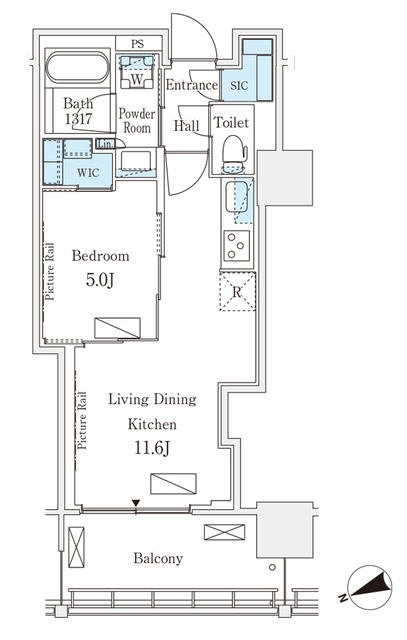 ロイヤルパークス品川・917号室の間取り