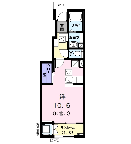 シャノワール・01020号室の間取り