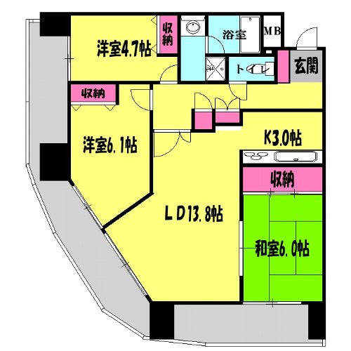 ダイアパレス川越・霞ヶ関の間取り