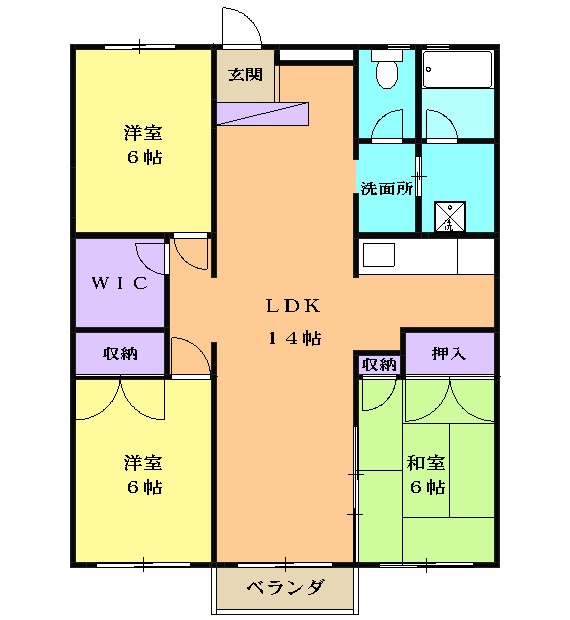 ナガラアンクレーの間取り
