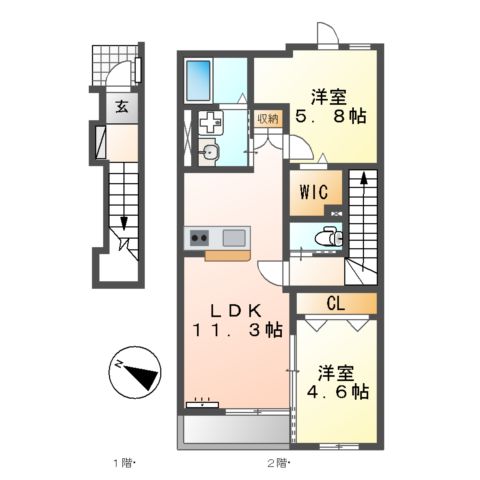 ボスコ三本木の間取り