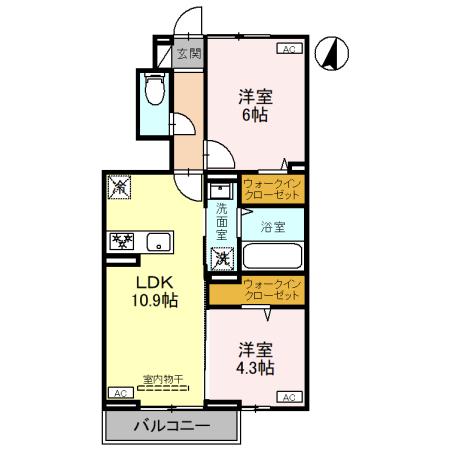 Nextマム　B棟・101号室の間取り