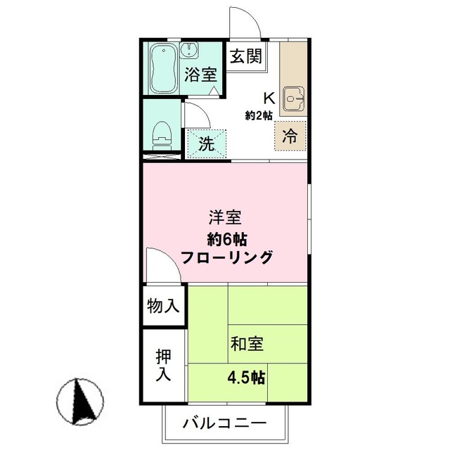 ドエル中野島Aの間取り