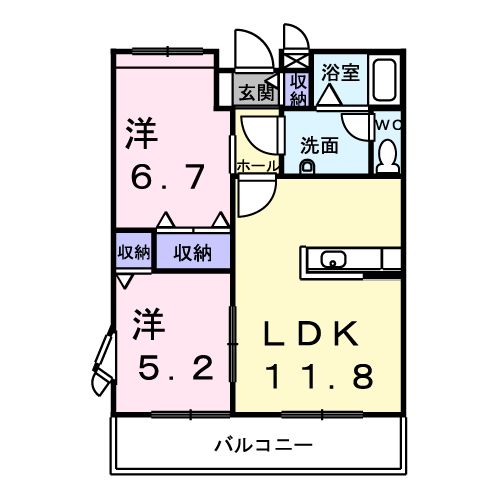カーサグランデⅠの間取り
