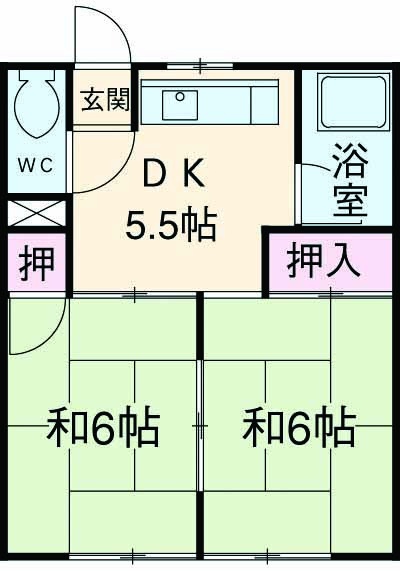 コーポ米津の間取り