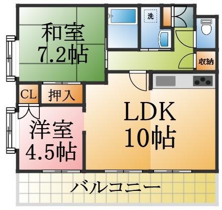 302号室の間取り