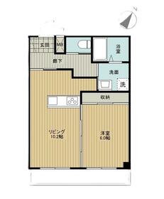 利右衛門参番館・203号室の間取り