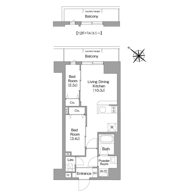 コンフォリア・リヴ豊洲キャナルの間取り