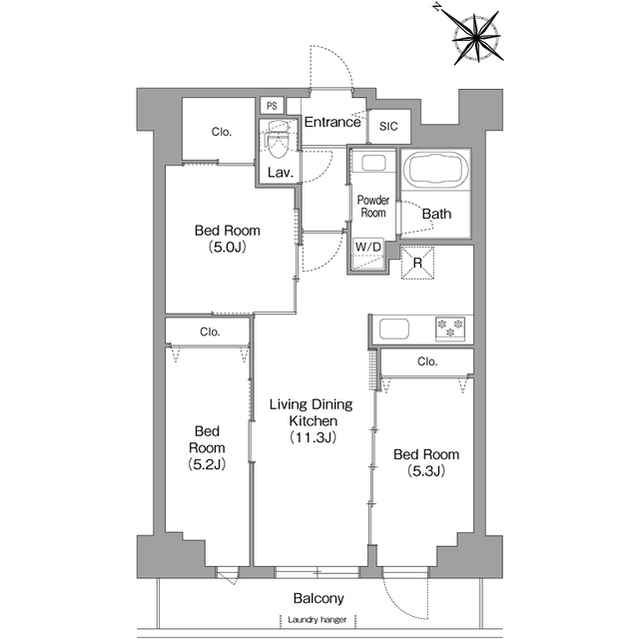 コンフォリア・リヴ豊洲キャナルの間取り