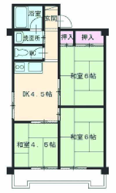 コーポ中駒の間取り