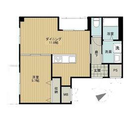利右衛門参番館・202号室の間取り