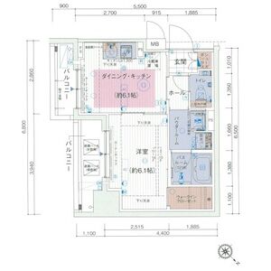 エステムプラザ町田ティアラの間取り