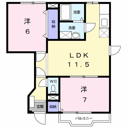 グラン　エストⅠ・01020号室の間取り