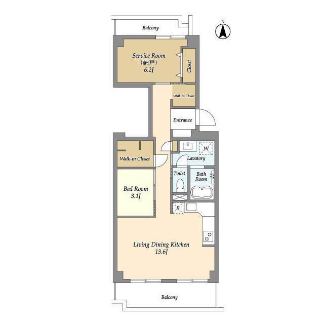 コンフォリア竹ノ塚イーストの間取り