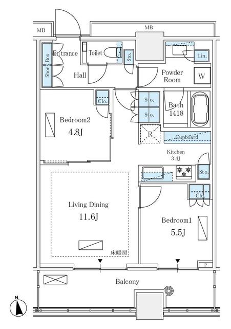 ＷＯＲＬＤ　ＴＯＷＥＲ　ＲＥＳＩＤＥＮＣ・1813号室の間取り