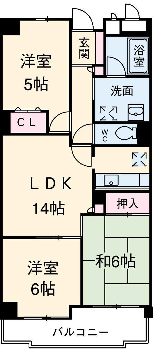 エルスタンザ北浦和の間取り